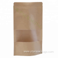 Food-Grade Plastic zipper kraft paper bag with window